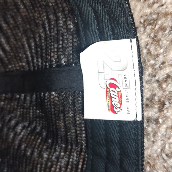 Raising Canes Chicken Fingers Embroidered Slate Black Hat Uniform Employee Cap - Picture 6 of 6